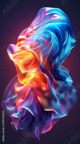 Iridescent Fluid Shapes in Motion