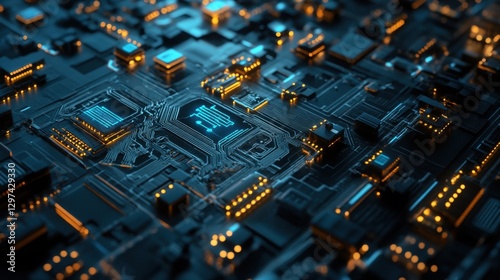 Futuristic Cybersecurity Technology Concept