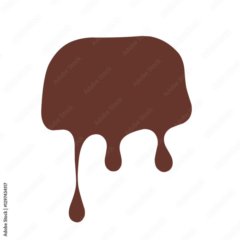 Illustration of melted chocolate Illustration of melted chocolate