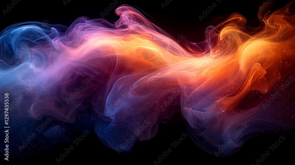 Obraz premium Abstract swirling colors create a cosmic nebula effect