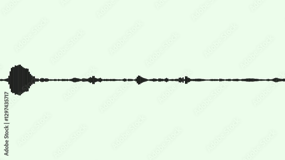 Audio waveform equalizer on white background loop animation. 4K Video Animation. Minimalist wave form Audio. soundtrack wave equalizer. A strange vibration of the bands.