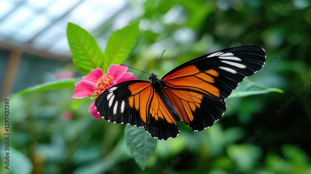 Vibrant Butterfly Garden in Full Bloom with Colorful Flowers and Graceful Insects Fluttering Amidst the Lush Verdant Foliage Vibrant Butterfly Garden in Full Bloom with Colorful Flowers and Graceful Insects Fluttering Amidst the Lush Verdant Foliage