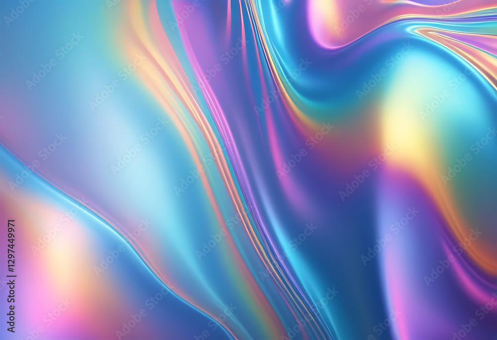 Fototapeta premium Iridescent neon background, Holographic rainbow foil iridescent texture abstract hologram background, Abstract soft pastel colors 