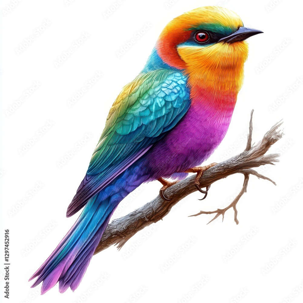 Fototapeta premium Colorful Bird on Branch