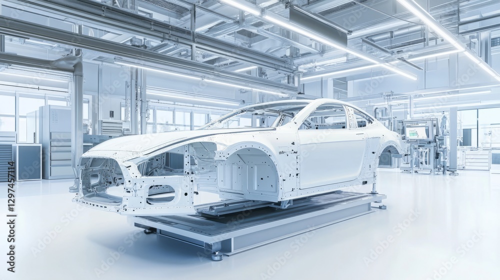 Obraz premium Automated Car Assembly Process 