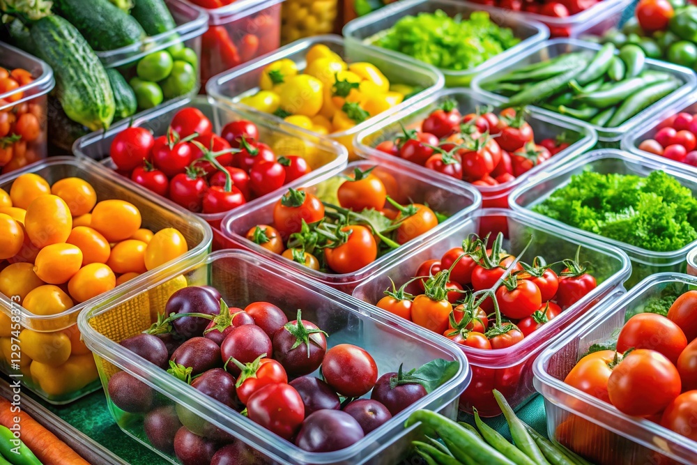 Healthy meal prep: fresh veggies, reusable containers. Documentary-style. Healthy meal prep: fresh veggies, reusable containers. Documentary-style.
