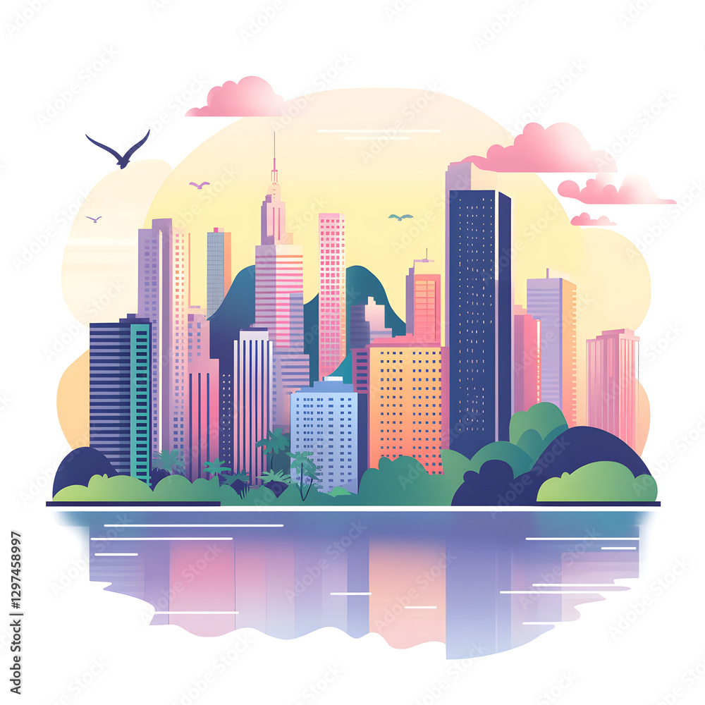 Obraz premium Famous City Skyline-Rio