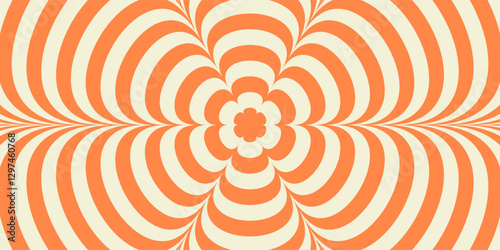 Groovy hippie 70s backgrounds. Waves, swirl, twirl pattern