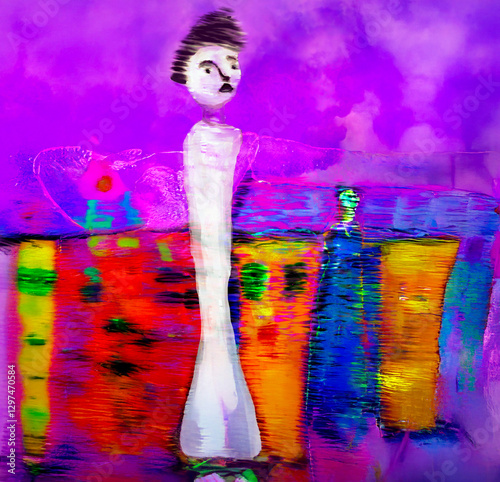 Generated image from original hand-drawn figures