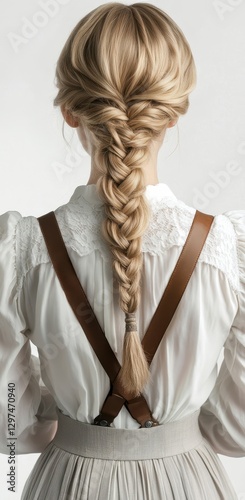 Elegant Woman with Braided Hair photo