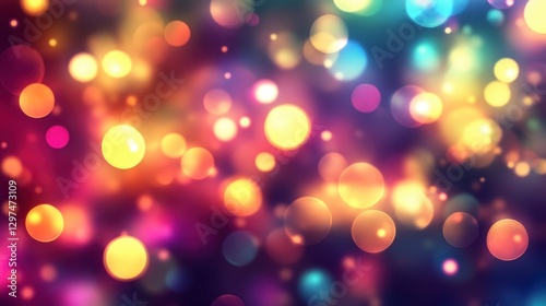 Colorful Bokeh Background Lights