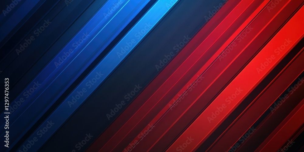 Red and blue vector background with diagonal lines