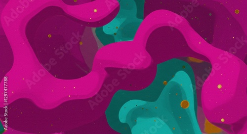 Abstract Fluid Art: A vibrant and dynamic artwork with a modern aesthetic, featuring flowing shapes and an energetic interplay of colors, evoking a sense of movement and contemporary style.