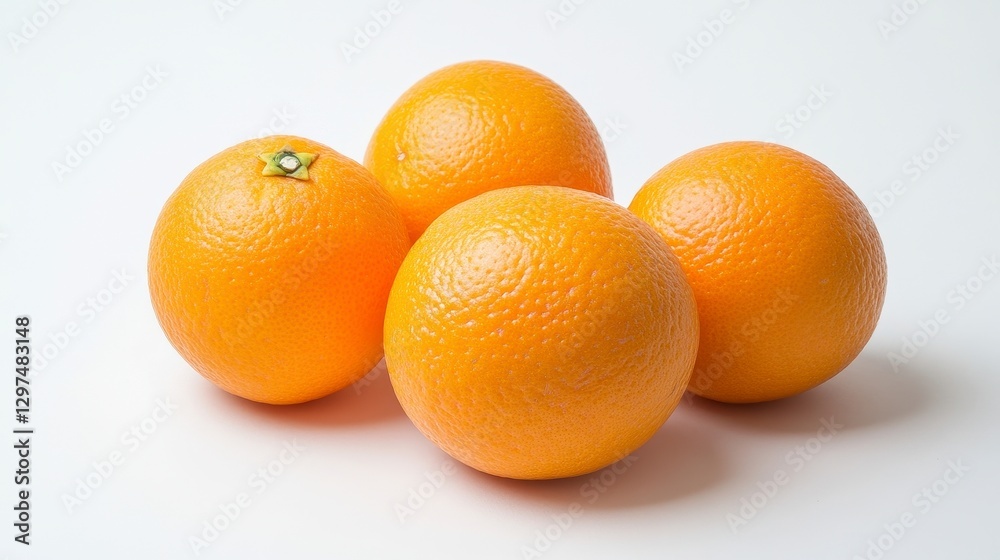 Fresh Oranges on White Surface Fresh Oranges on White Surface