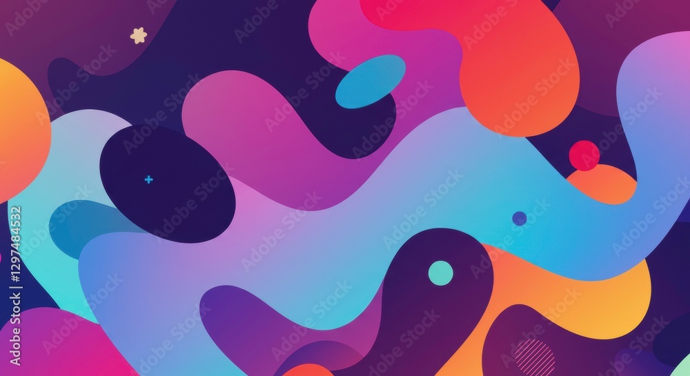 Fototapeta premium Abstract Swirls of Color: a vibrant and dynamic digital artwork featuring a swirling, colorful design with a smooth gradient transition, evoking a sense of movement and creativity.