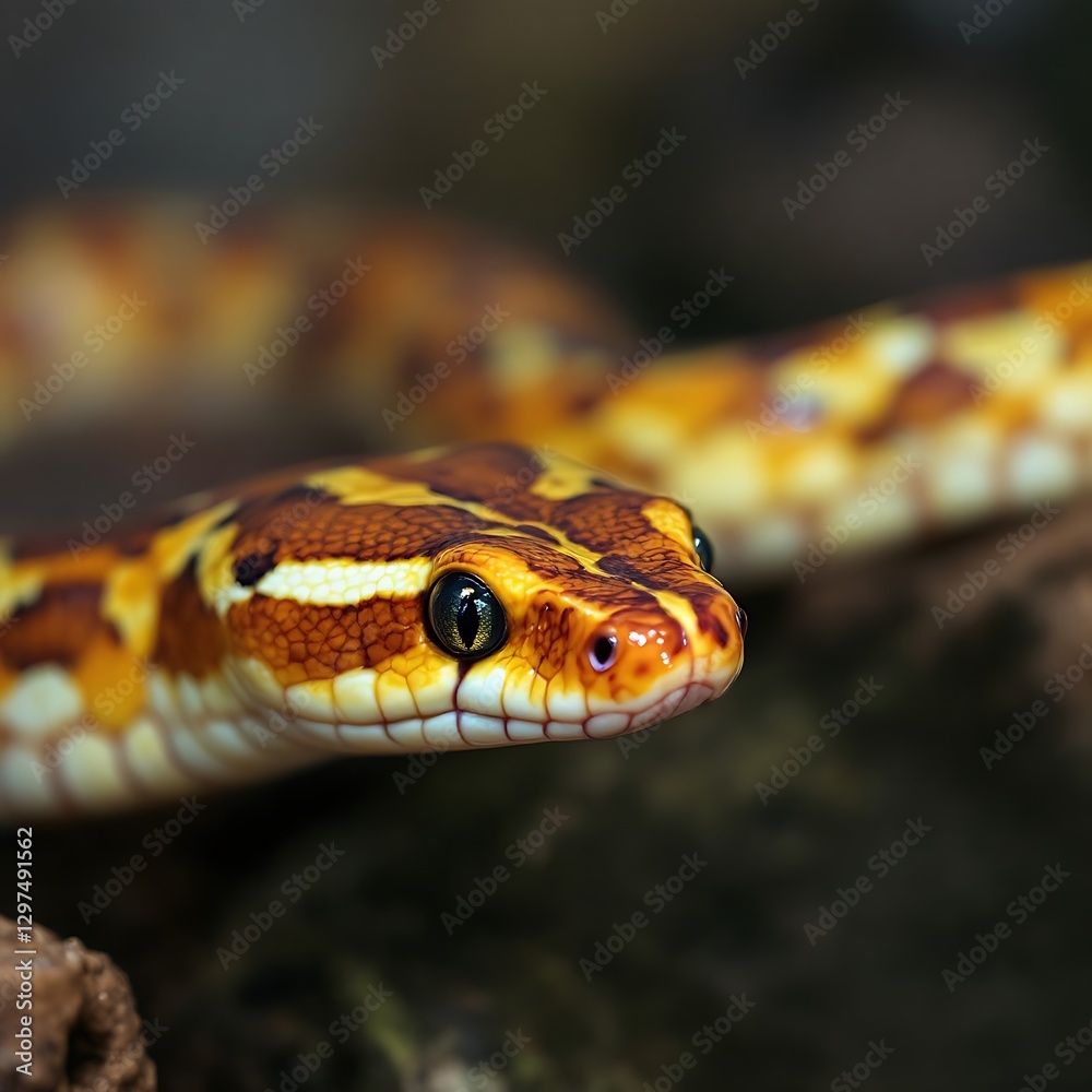 Close-up of a Stunning Corn Snake Close-up of a Stunning Corn Snake
