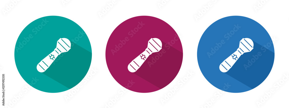 Icon for flashlight vector illustration in flat. Icon for flashlight vector illustration in flat.