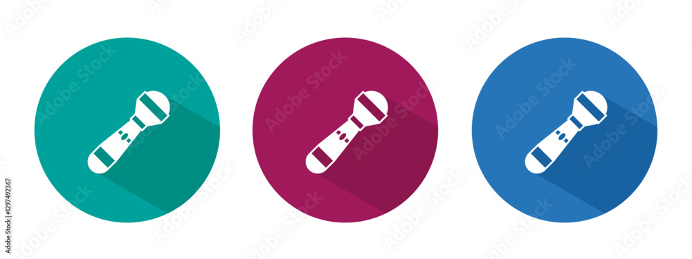 Icon for flashlight vector illustration in flat. Icon for flashlight vector illustration in flat.
