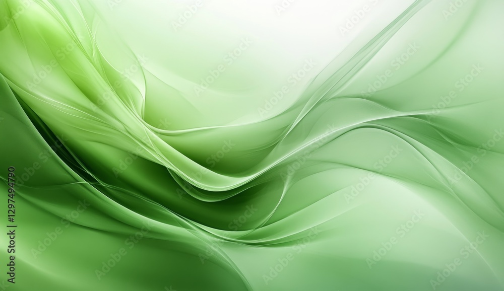 Abstract green flowing ribbons background Abstract green flowing ribbons background