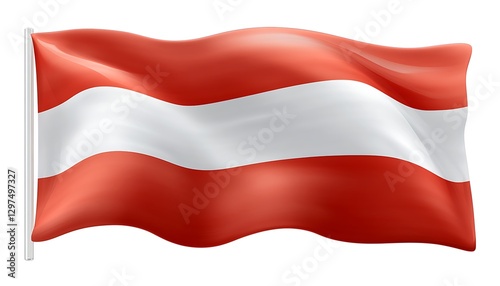 Free Download Austria Flag Waving Against White Background - GFXLoad