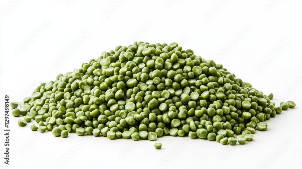 Fresh Green Peas on White Background Fresh Green Peas on White Background