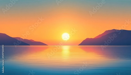 Serene Sunset Over Calm Waters