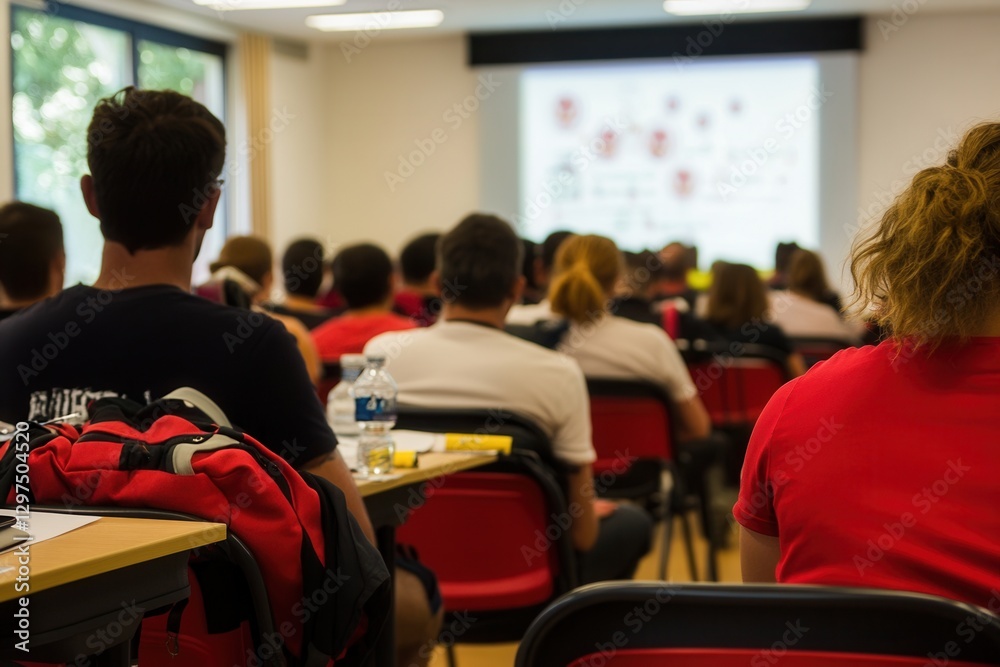 Attentive Students in a Bright Classroom Lecture Attentive Students in a Bright Classroom Lecture