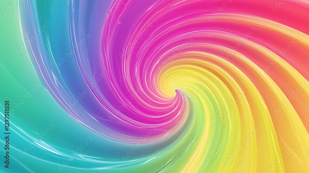 Fototapeta premium A colorful swirl of rainbow colors