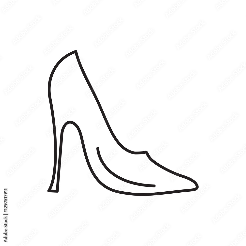 high heel shoes icon linear illustration for web and app..eps high heel shoes icon linear illustration for web and app..eps