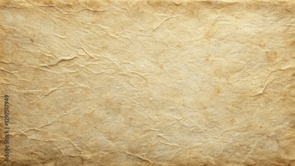 Obraz premium High-resolution image of aged, crumpled paper texture with subtle discoloration and creases showing signs of time and wear