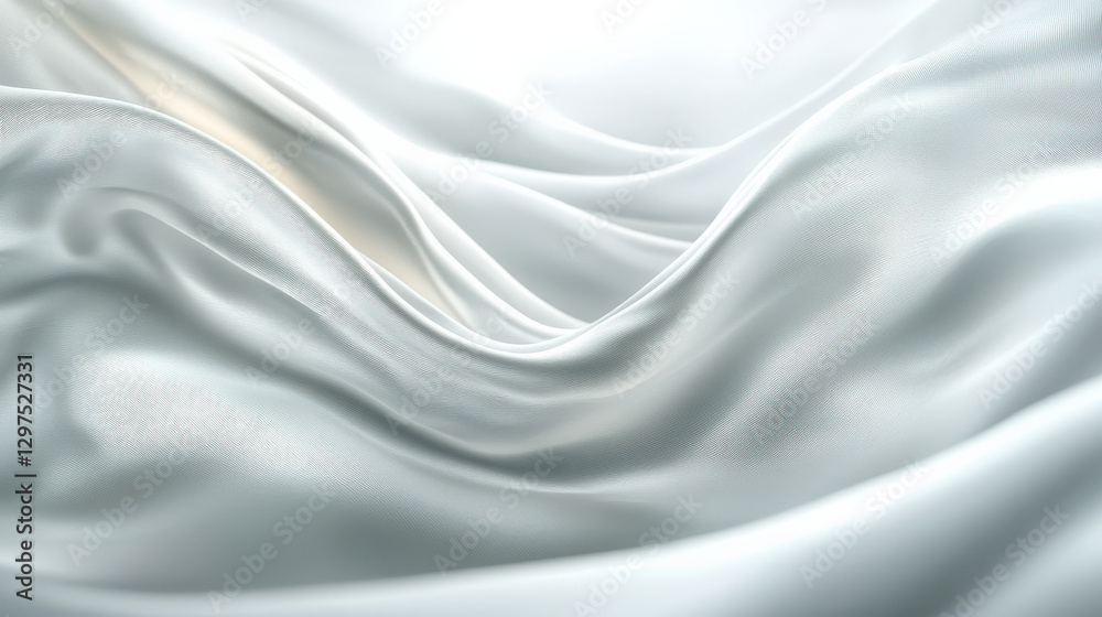 Obraz premium The white silk satin is as smooth as milk
