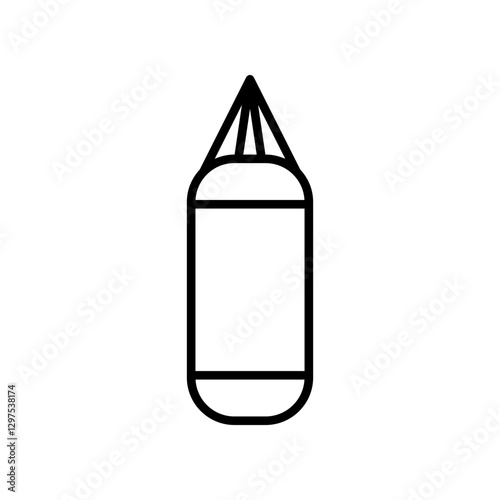 Vector Illustration Sandsack Icon Black Outline Style on White Background