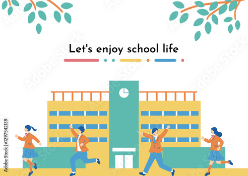 駆け抜ける学生たち