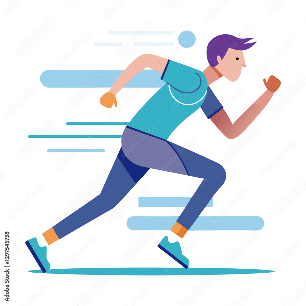 Energetic Running Person Vector Illustration, A dynamic vector illustration of a person running with motion lines, emphasizing speed, energy, and athleticism.
Energetic Running Person Vector Illustration, A dynamic vector illustration of a person running with motion lines, emphasizing speed, energy, and athleticism.