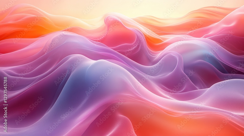 Translucent Waves of Pastel Colors Abstract Composition Soft Light Minimalistic Fluid Shapes Shadows Translucent Waves of Pastel Colors Abstract Composition Soft Light Minimalistic Fluid Shapes Shadows