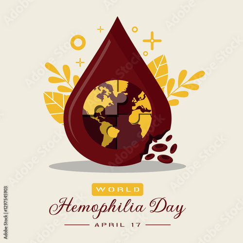 World Hemophilia Day Poster. Hemophilia disease