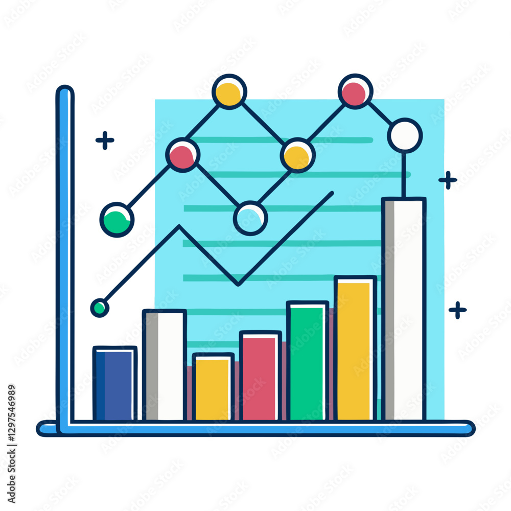 Business Growth Graph Vector Illustration, A vibrant vector illustration of a business growth graph, featuring bar charts, line graphs, and data points representing trends.
Business Growth Graph Vector Illustration, A vibrant vector illustration of a business growth graph, featuring bar charts, line graphs, and data points representing trends.
