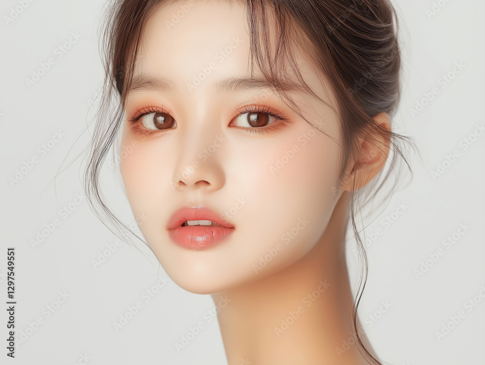 결점 없는 피부를 가진 젊은 여성의 클로즈업 뷰티 초상화
결점 없는 피부를 가진 젊은 여성의 클로즈업 뷰티 초상화
