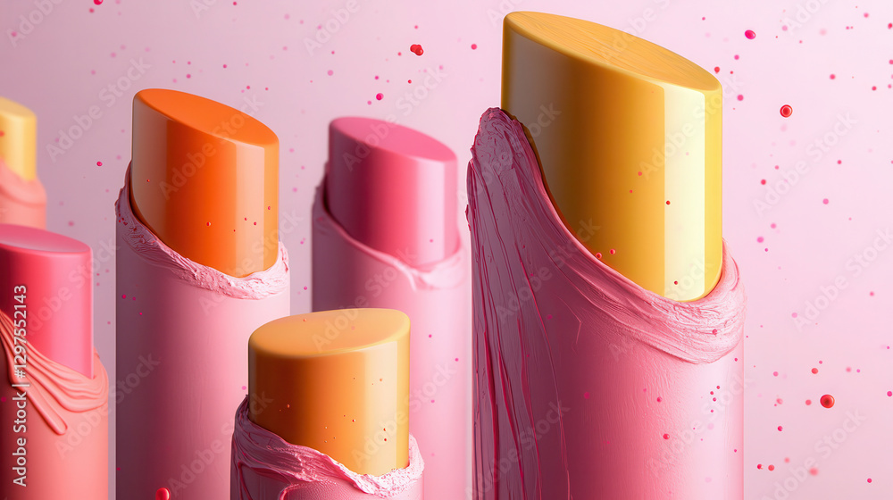 Surreal lipstick art with vibrant melting effect