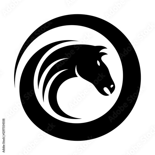 Horse Head Vector Logo Design Template