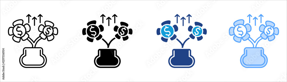Investment Icon Set Multiple Style Collection