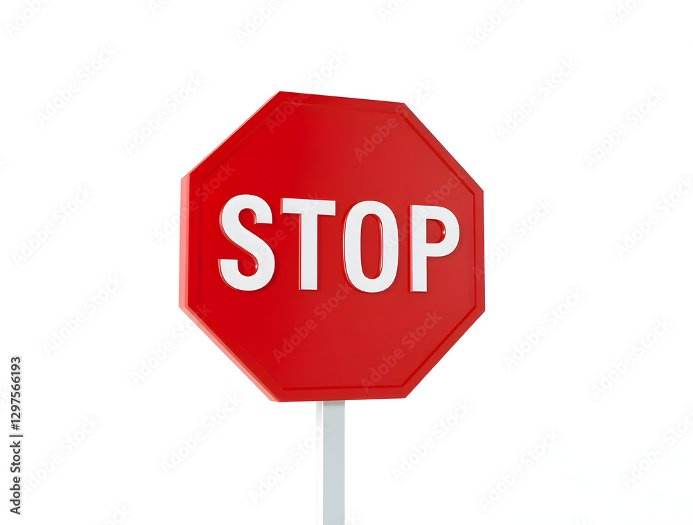 red stop sign isolated on white background red stop sign isolated on white background