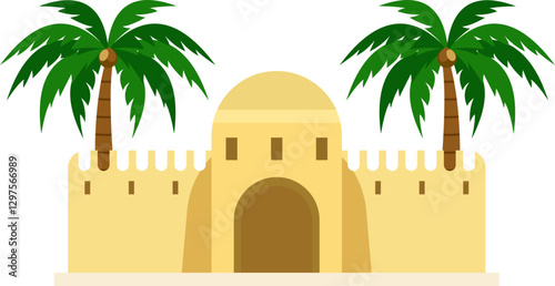 Arabic Building Illustration