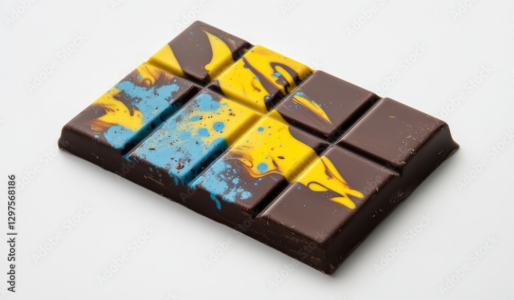 Artistic chocolate bar design culinary arts food photography creative studio top-down view gourmet concept Artistic chocolate bar design culinary arts food photography creative studio top-down view gourmet concept