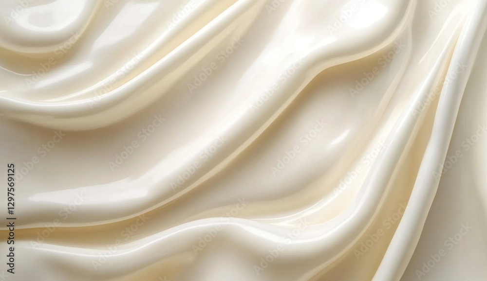 Fototapeta premium Creamy white fabric folds, studio shot