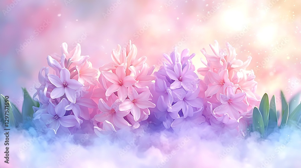 Fototapeta premium Nature's delight blooming flora and colorful flowers in a serene environment