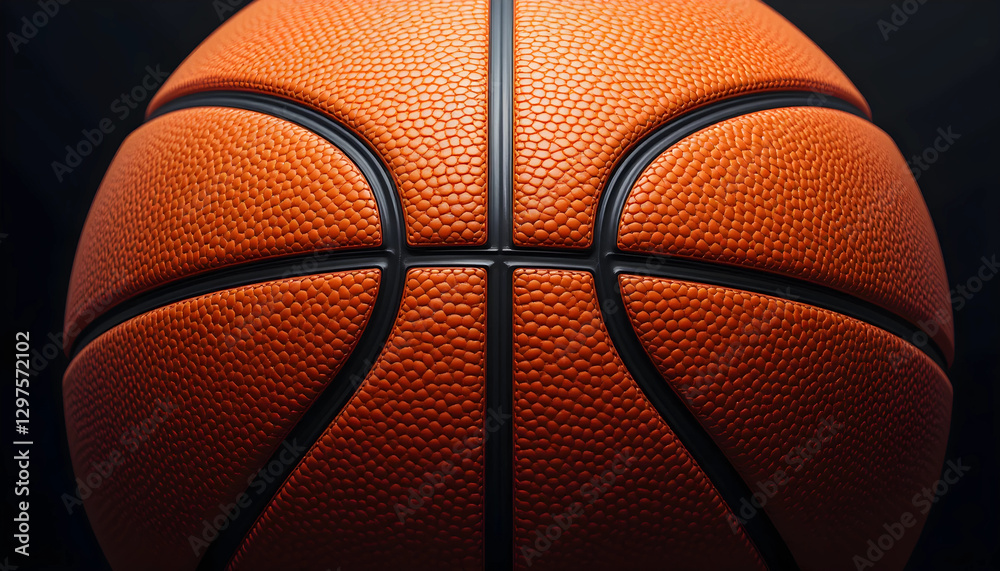 Obraz premium basketball on black background