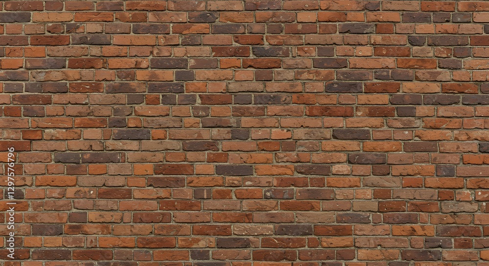 Naklejka premium Close-Up Textured Red And Brown Brick Wall Pattern Design