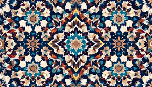 Vibrant Floral Pattern for Textile Design