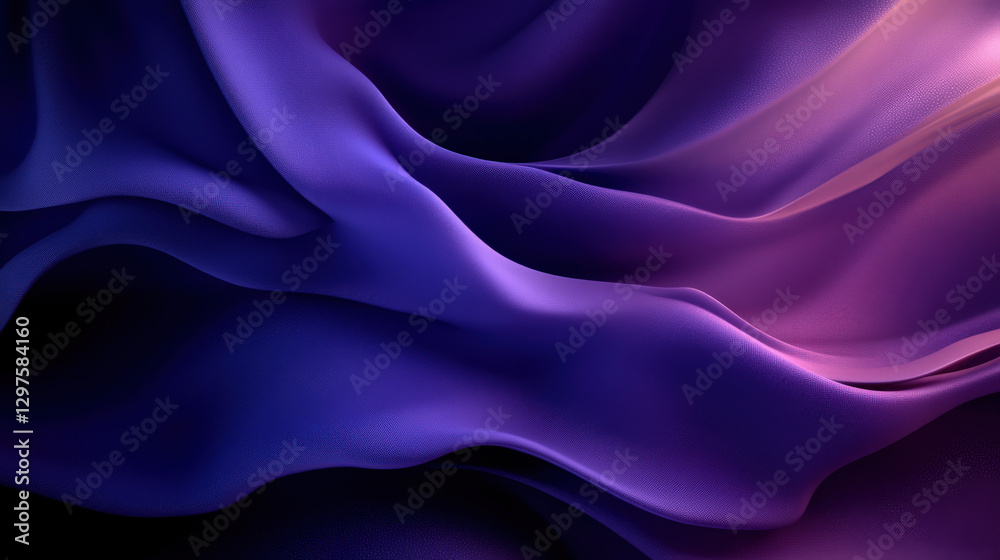 Obraz premium Purple wavy abstract painting